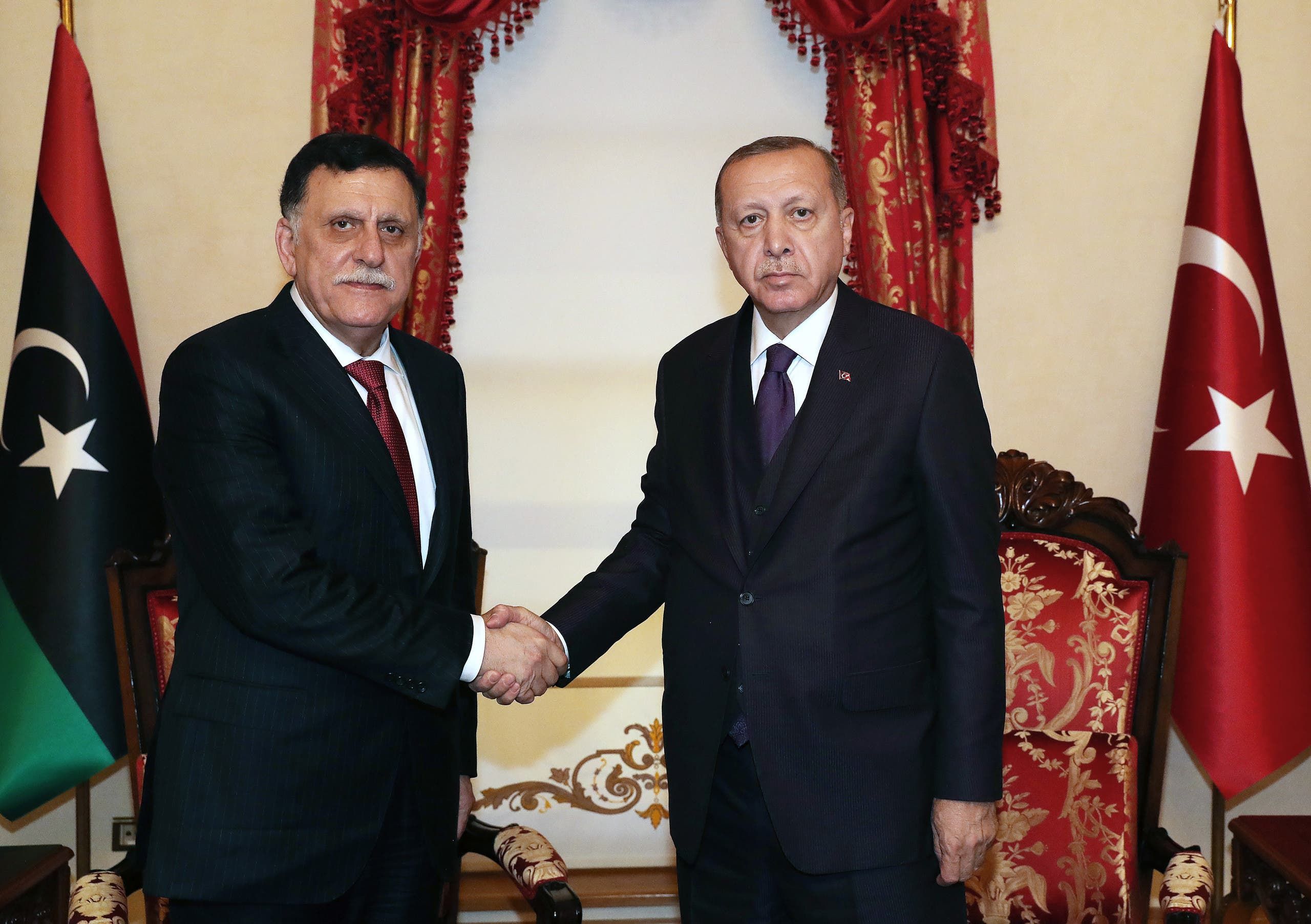 الرئيس التركي رجب طيب أردوغان ورئيس حكومة الوفاق فائز السراج - أرشيفية