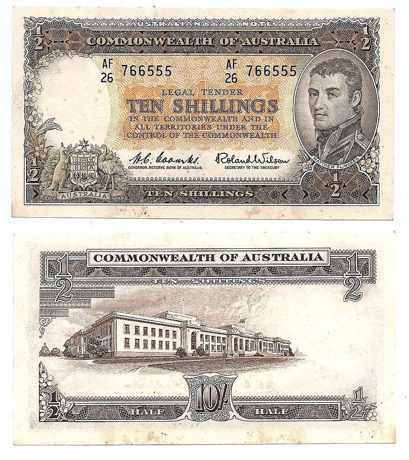 ورقة نقدية أسترالية تعود للقرن الماضي وتحمل صورة المستكشف فليندرز