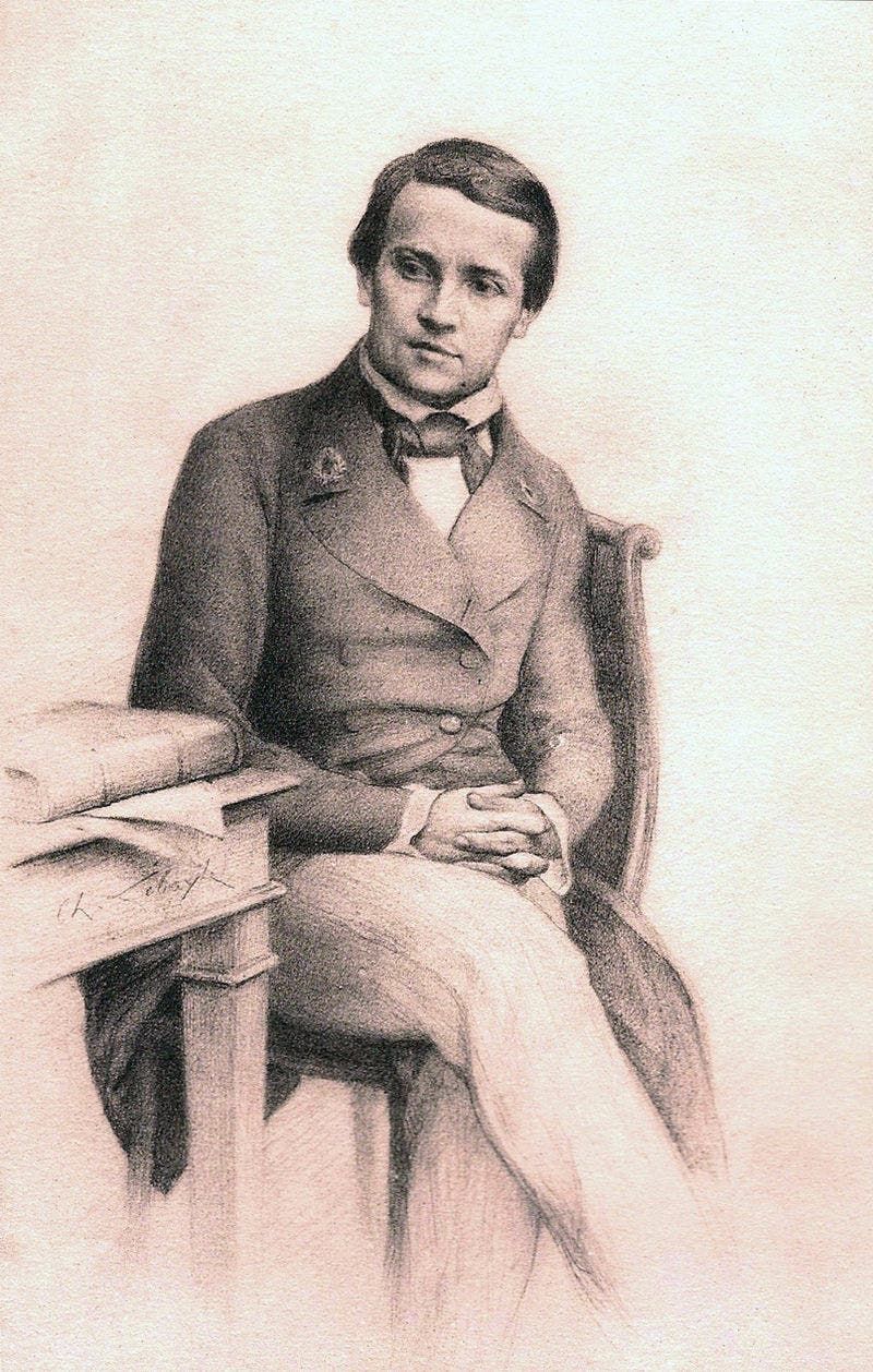 صورة تقريبية لشخصية باستور عام 1845