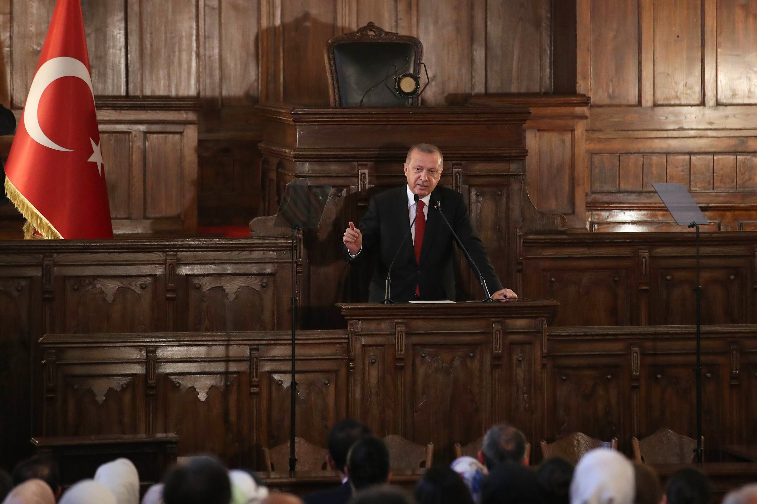 أردوغان تحت قبة البرلمان بعد انتخابه في يوليو 2018