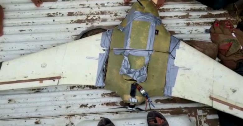 طائرة استطلاع حوثية أسقطت مؤخراُ في الدريهمي (أرشيفية)