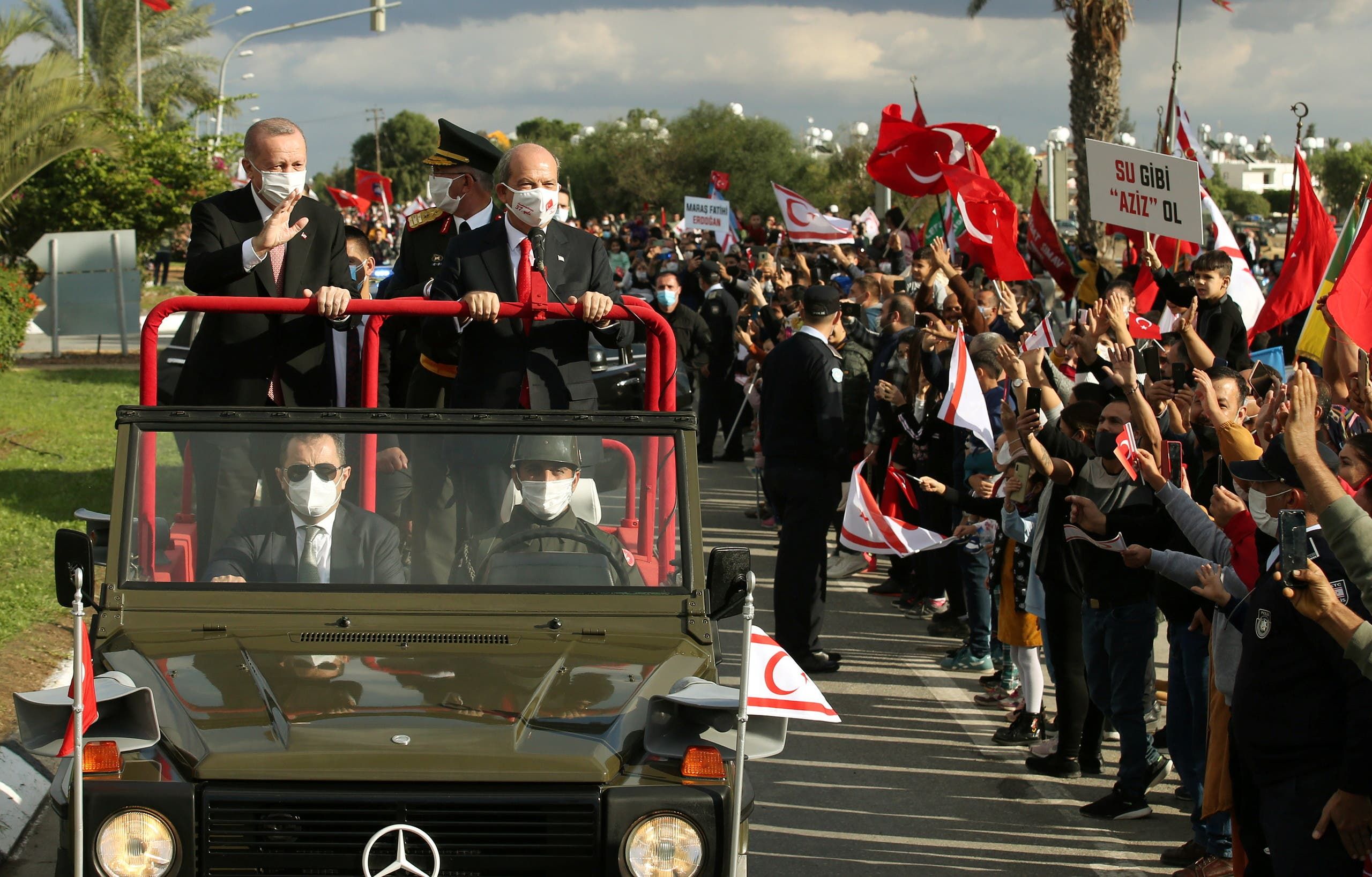 من زيارة الرئيس التركي رجب طيب أردوغان إلى شمال قبرص منتصف نوفمبر والتي استفزت الاتحاد الأوروبي