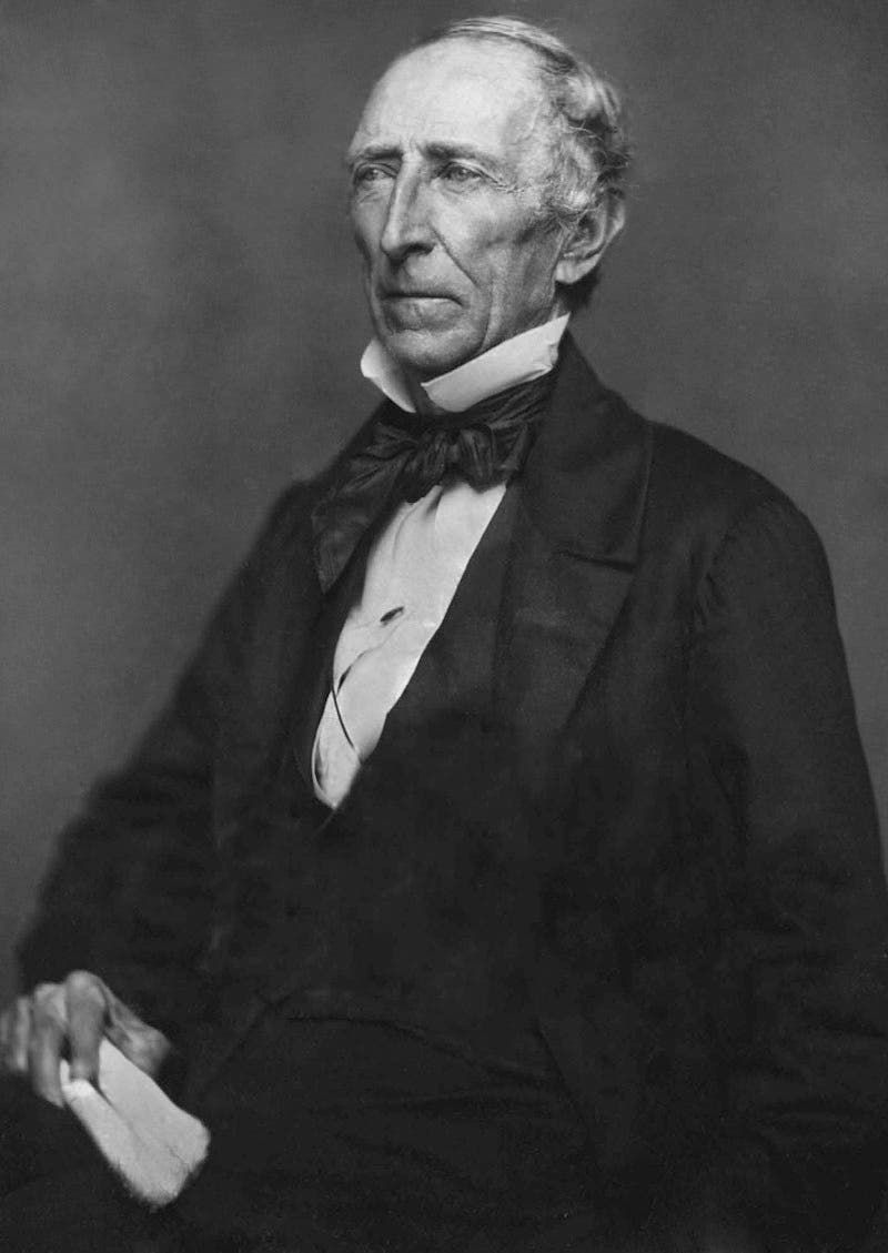 صورة للرئيس جون تايلر عام 1861
