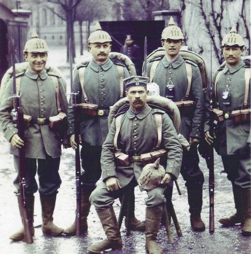 جانب من الجنود الألمان المشاركين بالحرب العالمية الأولى