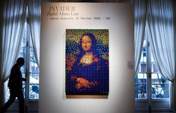 باريس.. نصف مليون دولار ثمن لوحة لموناليزا بمكعبات الروبيك