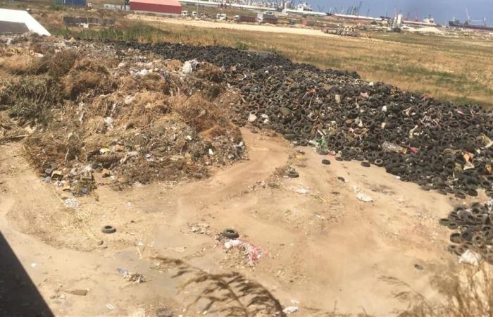 تحذيرات من كارثة قد تضرب طرابلس... إطارات خلف معمل فرز النفايات
