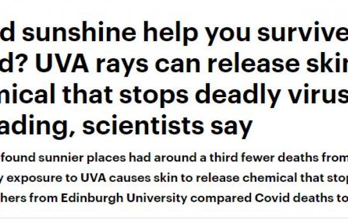 دراسة: أشعة الشمس تساعد الجلد على إطلاق مادة كيميائية تمنع انتشار كورونا