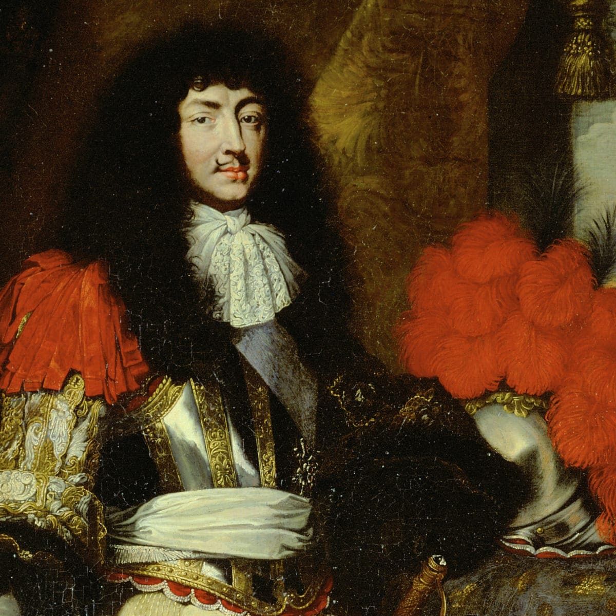 لوحة تجسد الملك لويس الرابع عشر